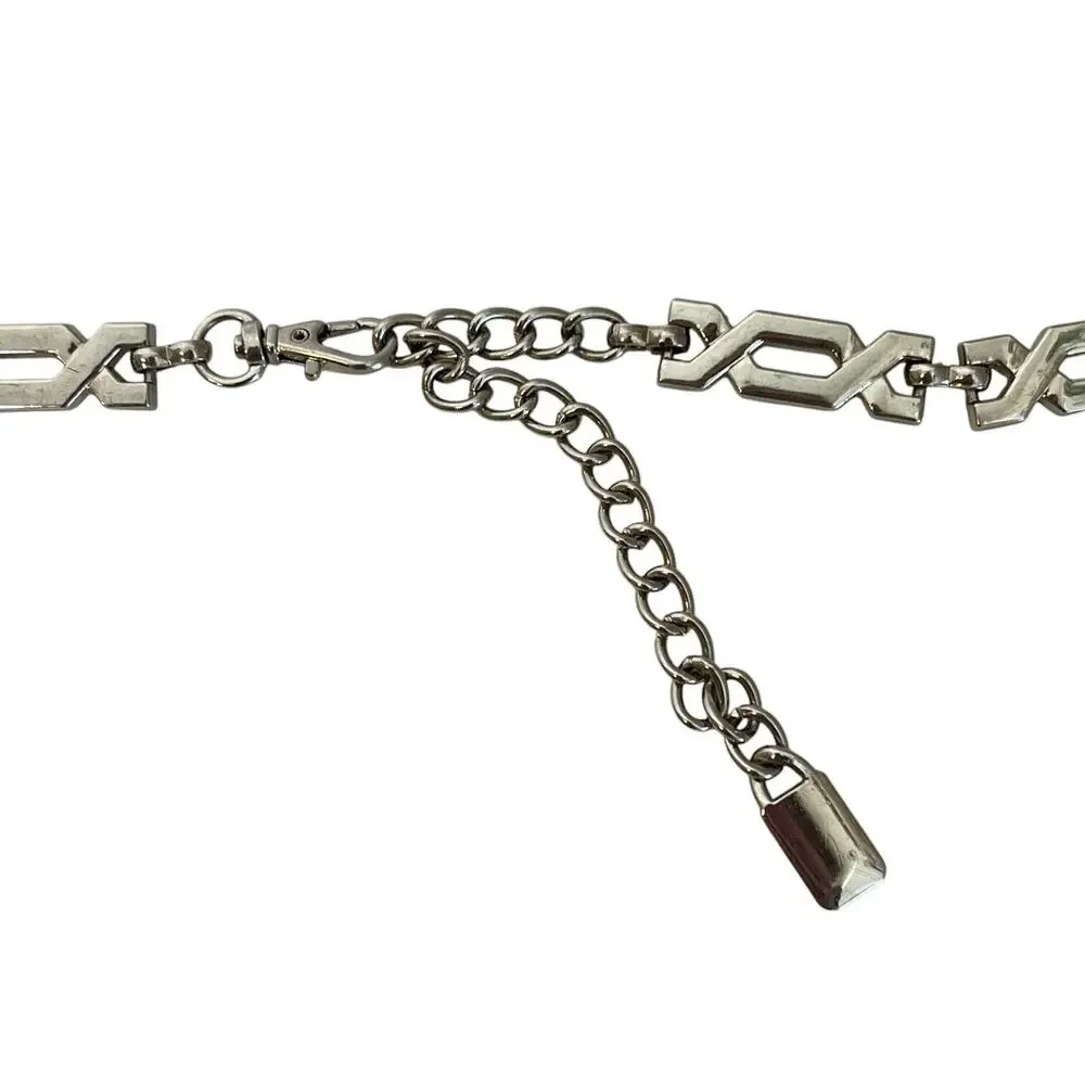 Womens Silvertone Chain Belt 43 in Vintage